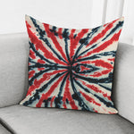 Black And Red Spider Tie Dye Print Pillow Cover