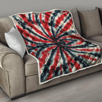 Black And Red Spider Tie Dye Print Quilt