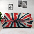 Black And Red Spider Tie Dye Print Sofa Cover