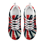 Black And Red Spider Tie Dye Print White Sneakers