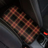 Black And Red Stewart Tartan Print Car Center Console Cover