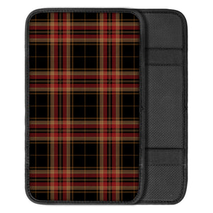 Black And Red Stewart Tartan Print Car Center Console Cover