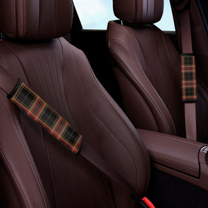 Black And Red Stewart Tartan Print Car Seat Belt Covers