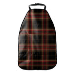 Black And Red Stewart Tartan Print Car Seat Organizers