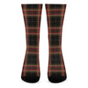 Black And Red Stewart Tartan Print Crew Socks