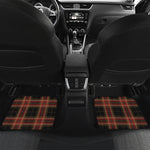 Black And Red Stewart Tartan Print Front and Back Car Floor Mats