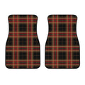 Black And Red Stewart Tartan Print Front Car Floor Mats