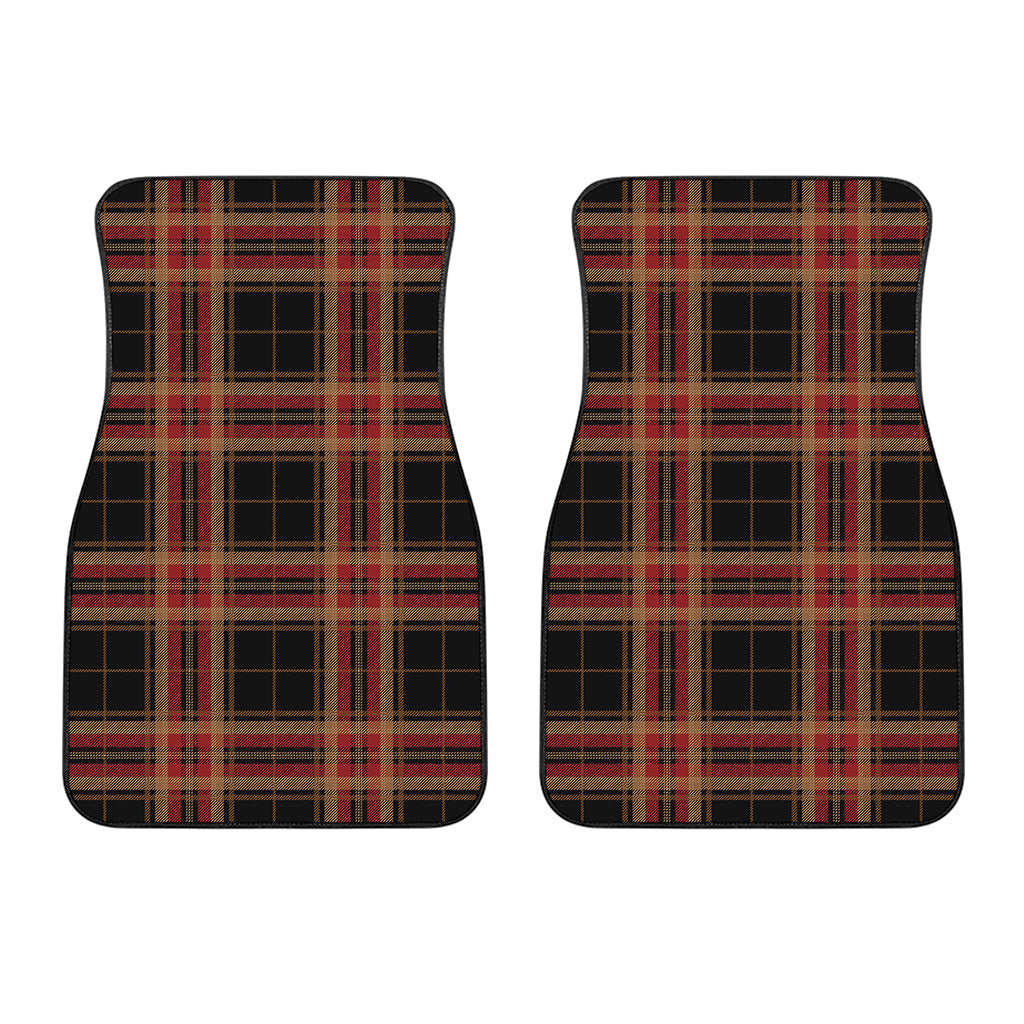 Black And Red Stewart Tartan Print Front Car Floor Mats
