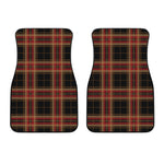 Black And Red Stewart Tartan Print Front Car Floor Mats
