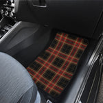 Black And Red Stewart Tartan Print Front Car Floor Mats