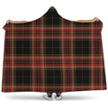 Black And Red Stewart Tartan Print Hooded Blanket