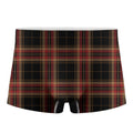Black And Red Stewart Tartan Print Men's Boxer Briefs