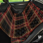 Black And Red Stewart Tartan Print Pet Car Back Seat Cover