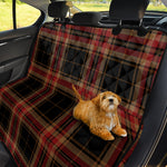 Black And Red Stewart Tartan Print Pet Car Back Seat Cover
