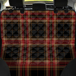 Black And Red Stewart Tartan Print Pet Car Back Seat Cover