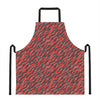 Black And Red Tiger Stripe Camo Print Apron