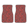 Black And Red Tiger Stripe Camo Print Front Car Floor Mats