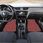 Black And Red Tiger Stripe Camo Print Front Car Floor Mats