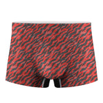 Black And Red Tiger Stripe Camo Print Men's Boxer Briefs