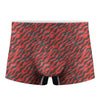 Black And Red Tiger Stripe Camo Print Men's Boxer Briefs