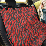 Black And Red Tiger Stripe Camo Print Pet Car Back Seat Cover