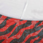 Black And Red Tiger Stripe Camo Print Sofa Cover