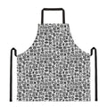 Black And White Adinkra Tribe Symbols Apron