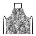 Black And White Adinkra Tribe Symbols Apron