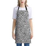 Black And White Adinkra Tribe Symbols Apron