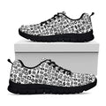 Black And White Adinkra Tribe Symbols Black Running Shoes