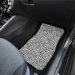 Black And White Adinkra Tribe Symbols Front Car Floor Mats