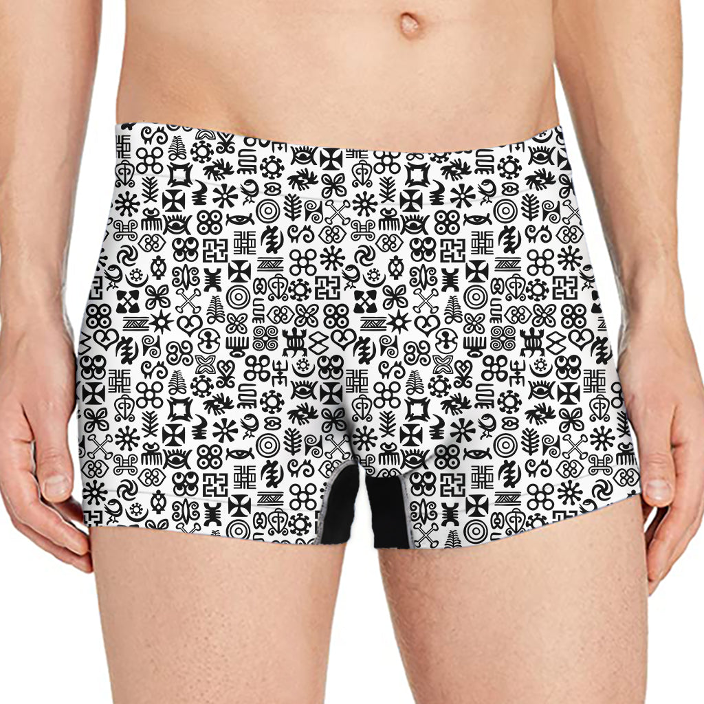 Black And White Adinkra Tribe Symbols Men's Boxer Briefs