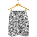 Black And White Adinkra Tribe Symbols Men's Shorts