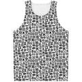 Black And White Adinkra Tribe Symbols Men's Tank Top