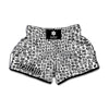 Black And White Adinkra Tribe Symbols Muay Thai Boxing Shorts