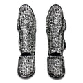 Black And White Adinkra Tribe Symbols Muay Thai Shin Guards