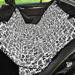 Black And White Adinkra Tribe Symbols Pet Car Back Seat Cover