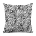 Black And White Adinkra Tribe Symbols Pillow Cover