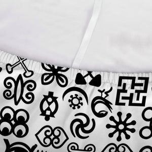 Black And White Adinkra Tribe Symbols Sofa Cover