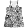 Black And White Adinkra Tribe Symbols Women's Racerback Tank Top