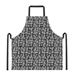 Black And White African Adinkra Symbols Apron