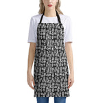 Black And White African Adinkra Symbols Apron