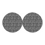 Black And White African Adinkra Symbols Car Coasters