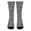 Black And White African Adinkra Symbols Crew Socks