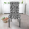 Black And White African Adinkra Symbols Dining Chair Slipcover