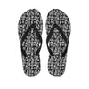 Black And White African Adinkra Symbols Flip Flops