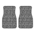 Black And White African Adinkra Symbols Front Car Floor Mats