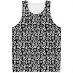 Black And White African Adinkra Symbols Men's Tank Top