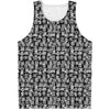 Black And White African Adinkra Symbols Men's Tank Top