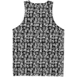 Black And White African Adinkra Symbols Men's Tank Top